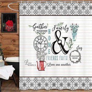 Inspirational ShowerCurtain, Home Bathroom  69x70 Inches